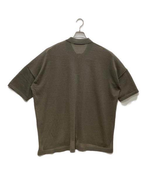 mizuiro-ind（ミズイロインド）mizuiro-ind (ミズイロインド) ワイドニットシャツ ブラウン サイズ:Freeの古着・服飾アイテム