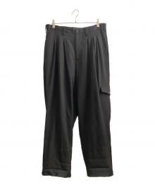 Yohji Yamamoto pour homme（ヨウジヤマモト プールオム）の古着「GABARDINE SAROUEL PANTS」｜ブラック