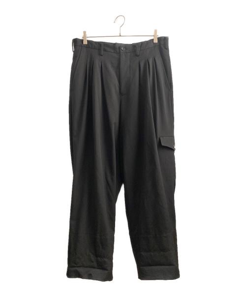 Yohji Yamamoto pour homme（ヨウジヤマモト プールオム）Yohji Yamamoto pour homme (ヨウジヤマモト プールオム) GABARDINE SAROUEL PANTS ブラック サイズ:2の古着・服飾アイテム