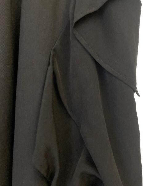 Yohji Yamamoto pour homme（ヨウジヤマモト プールオム）Yohji Yamamoto pour homme (ヨウジヤマモト プールオム) ウールギャバジン デコ ドレープド パンツ ブラック サイズ:1の古着・服飾アイテム