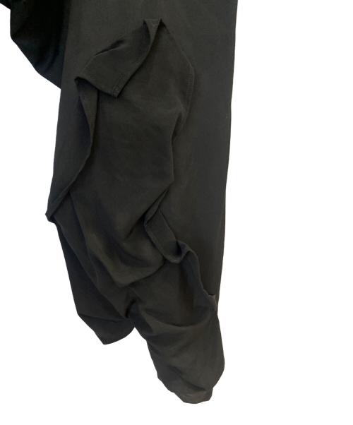 Yohji Yamamoto pour homme（ヨウジヤマモト プールオム）Yohji Yamamoto pour homme (ヨウジヤマモト プールオム) ウールギャバジン デコ ドレープド パンツ ブラック サイズ:1の古着・服飾アイテム