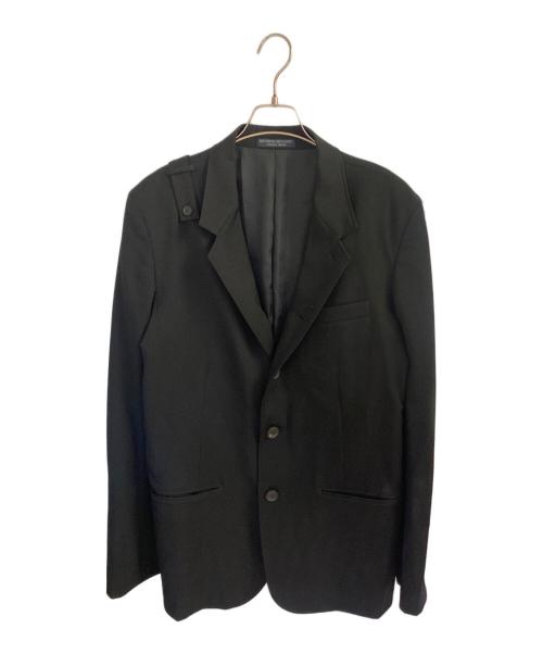 REGULATION Yohji Yamamoto（レギュレーションヨウジヤマモト）REGULATION Yohji Yamamoto (レギュレーションヨウジヤマモト) Reギャバ 5Bシングルジャケット ブラック サイズ:4の古着・服飾アイテム