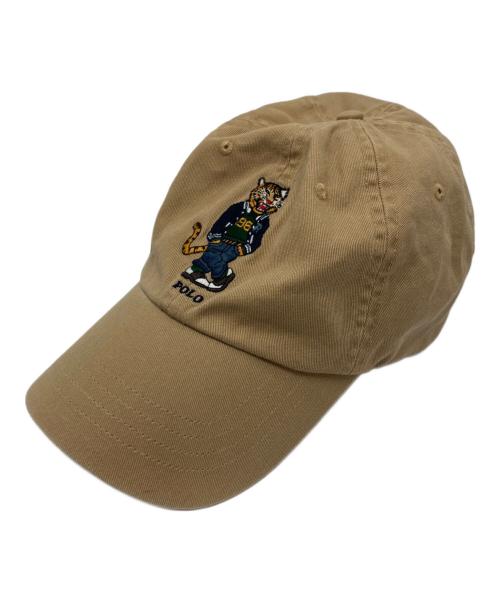 POLO RALPH LAUREN（ポロ・ラルフローレン）POLO RALPH LAUREN (ポロ・ラルフローレン) トラ刺繍キャップ ベージュ サイズ:下記参照の古着・服飾アイテム