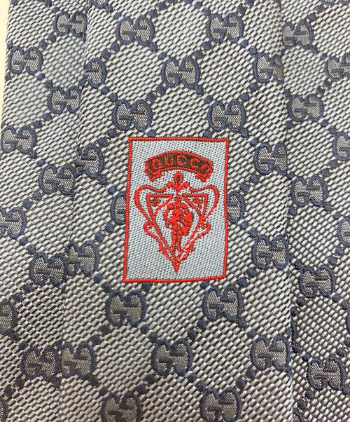 GUCCI（グッチ）GUCCI (グッチ) GG柄シルクネクタイ ネイビー サイズ:下記参照の古着・服飾アイテム