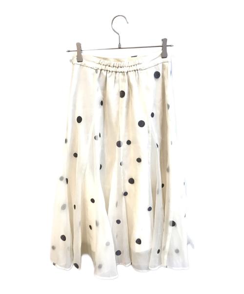 ARPEGE STORY（アルページュストーリー）Arpege story (アルページュストーリー) ドット刺繍オーガンスカート　13433240 アイボリー サイズ:2の古着・服飾アイテム