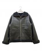 uncraveアンクレイヴ）の古着「フェイクムートンコート」｜ブラック