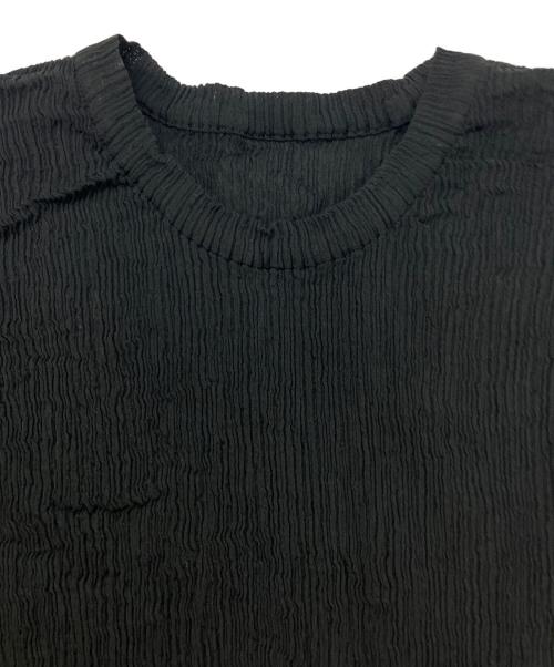 HaaT（ハート）HaaT (ハート) ブラウス　	KYO CHIJIMI BASIC　 HA55FJ019 ブラック サイズ:2の古着・服飾アイテム