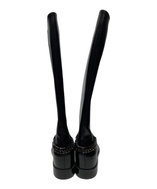 Christian Louboutin（クリスチャン・ルブタン）Christian Louboutin (クリスチャン・ルブタン) チェーンロングブーツ ブラック サイズ:35の古着・服飾アイテム