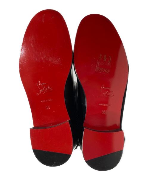 Christian Louboutin（クリスチャン・ルブタン）Christian Louboutin (クリスチャン・ルブタン) チェーンロングブーツ ブラック サイズ:35の古着・服飾アイテム
