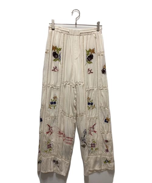 TODAYFUL（トゥデイフル）TODAYFUL (トゥデイフル) Embroidery Patchwork Trousers ベージュ サイズ:38の古着・服飾アイテム