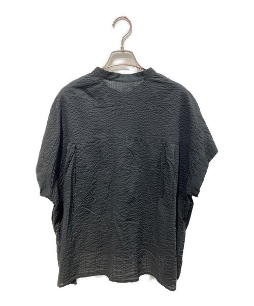 SHIPS（シップス）SHIPS (シップス) サッカー 裾 ドロスト ドルマン ブラウス ブラック サイズ:-の古着・服飾アイテム