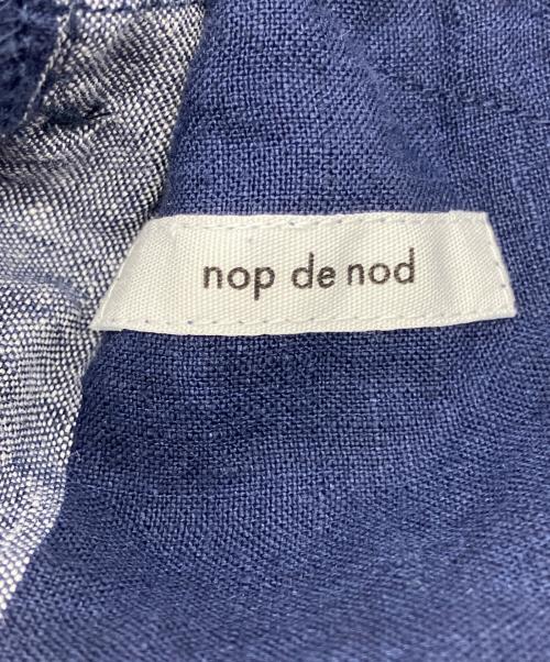 nop de nod（ノップドゥノッド）nop de nod (ノップドゥノッド) リネンパネルチェックパンツ ネイビー サイズ:Mの古着・服飾アイテム