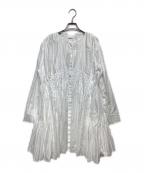 merletteマーレット）の古着「MARTEL PLEATED ワンピース」｜ホワイト