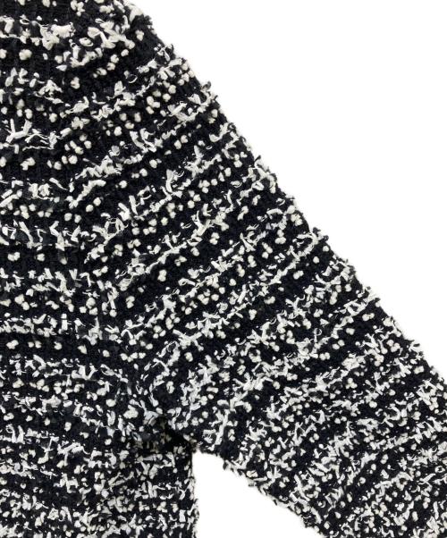 Rene（ルネ）Rene (ルネ) ツイードニットフーディ ブラック サイズ:36の古着・服飾アイテム
