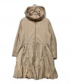 BORDERS at BALCONYボーダーズアットバルコニー）の古着「TIERED COAT ティアードコート　BD2111-3A-18」｜ベージュ