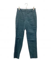 23区（ニジュウサンク）の古着「リネンレーヨンストレッチ テーパード パンツ」｜グリーン