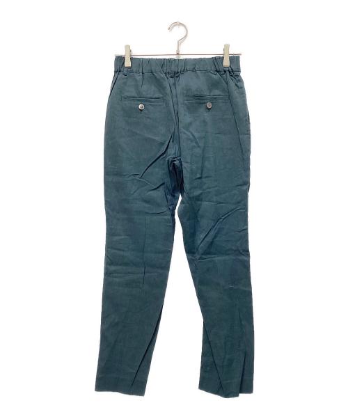23区（ニジュウサンク）23区 (ニジュウサンク) リネンレーヨンストレッチ テーパード パンツ グリーン サイズ:36の古着・服飾アイテム