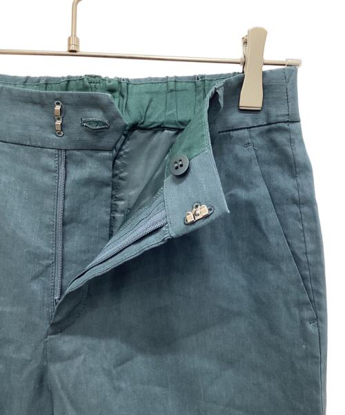 23区（ニジュウサンク）23区 (ニジュウサンク) リネンレーヨンストレッチ テーパード パンツ グリーン サイズ:36の古着・服飾アイテム