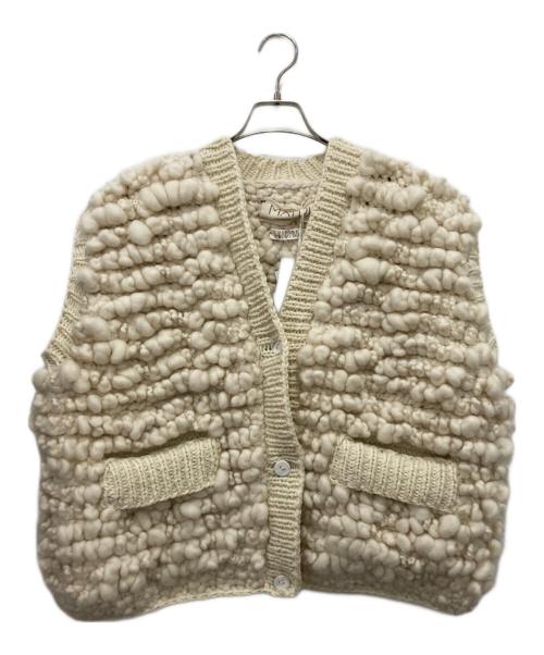MAYDI（マイディ）MAYDI (マイディ) BIOTOP (ビオトープ) ニットベスト ベージュ サイズ:Sの古着・服飾アイテム