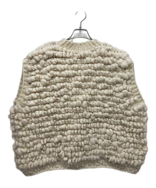 MAYDI（マイディ）MAYDI (マイディ) BIOTOP (ビオトープ) ニットベスト ベージュ サイズ:Sの古着・服飾アイテム