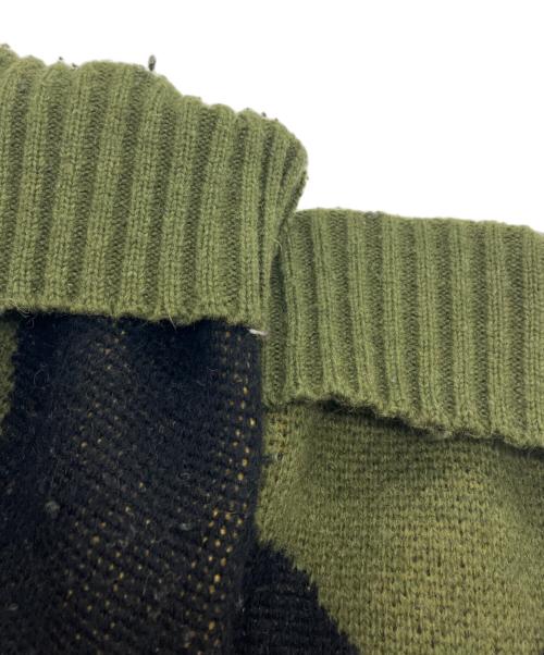 PAM（パム）PAM (パム) SHADOW CAST KNIT オリーブ サイズ:SIZE Lの古着・服飾アイテム