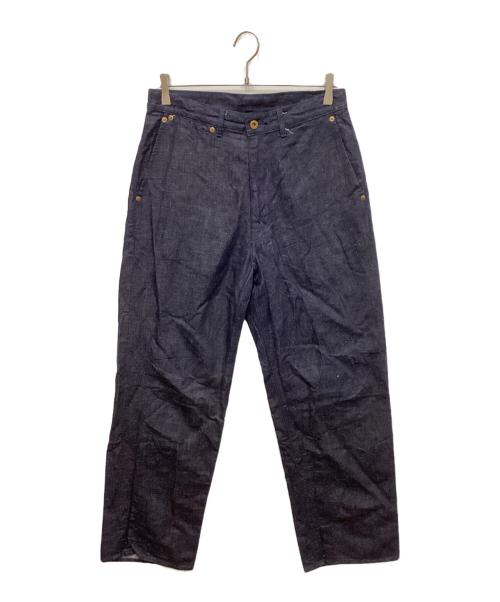 BIOTOP（ビオトープ）BIOTOP (ビオトープ) ハイツイストデニムスラックス インディゴ サイズ:Mの古着・服飾アイテム