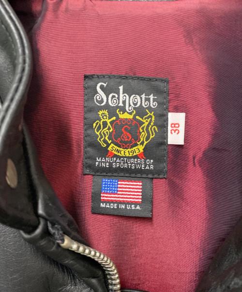 Schott（ショット）Schott (ショット) 641XXシングルライダースジャケット ブラック サイズ:38の古着・服飾アイテム