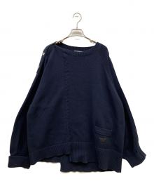 FORSOMEONE（フォーサムワン）の古着「OVERSIZE OD KNIT」｜ネイビー