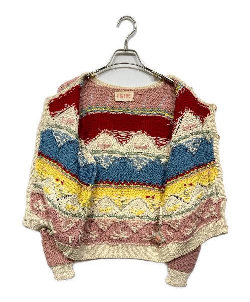 PINK HOUSE（ピンクハウス）PINK HOUSE (ピンクハウス) 花モチーフカーディガン マルチカラー サイズ:-の古着・服飾アイテム