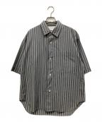 MHLエムエイチエル）の古着「DRY COTTON STRIPE SS SHIRTS」｜グレー