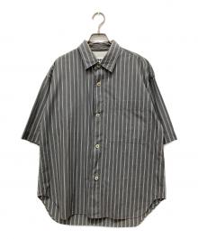 MHL（エムエイチエル）の古着「DRY COTTON STRIPE SS SHIRTS」｜グレー