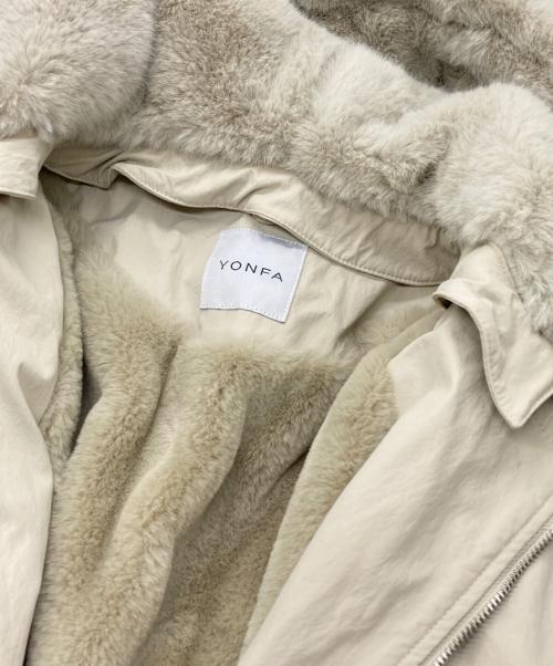 YONFA（ヨンファ）YONFA (ヨンファ) パデットファーコート ベージュ サイズ:Sの古着・服飾アイテム