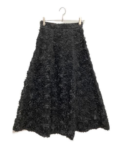 CADUNE（カデュネ）CADUNE (カデュネ) 3Dスカート ブラック サイズ:38の古着・服飾アイテム