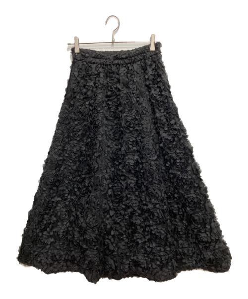 CADUNE（カデュネ）CADUNE (カデュネ) 3Dスカート ブラック サイズ:38の古着・服飾アイテム