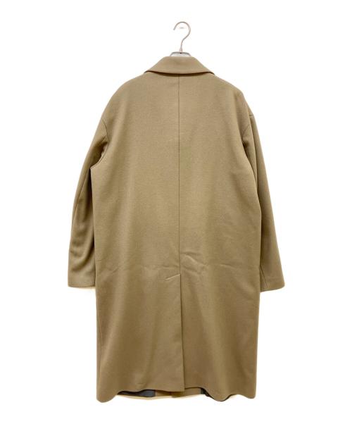 HEVO（イーヴォ）HEVO (イーヴォ) メルトン ステンカラーコート ブラウン サイズ:48の古着・服飾アイテム