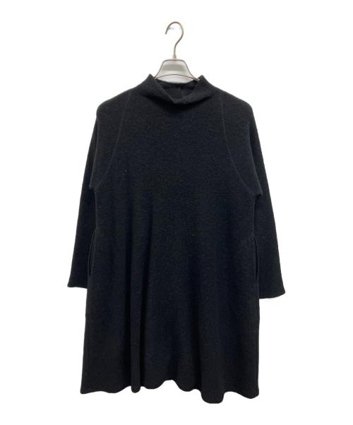 JURGEN LEHL（ヨーガンレール）JURGEN LEHL (ヨーガンレール) ハイネックウール混ワンピース ブラック サイズ:Mの古着・服飾アイテム