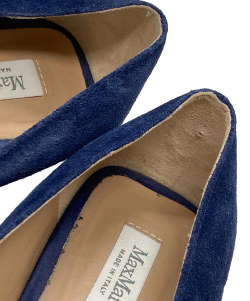 MaxMara（マックスマーラ）MaxMara (マックスマーラ) スウェードフラットパンプス ネイビー サイズ:36 1/2の古着・服飾アイテム