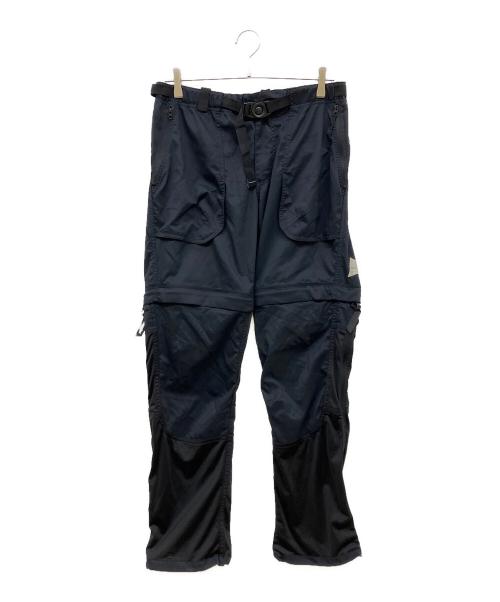and wander（アンドワンダー）and wander (アンドワンダー) trek 2way pants ブラック サイズ:3の古着・服飾アイテム
