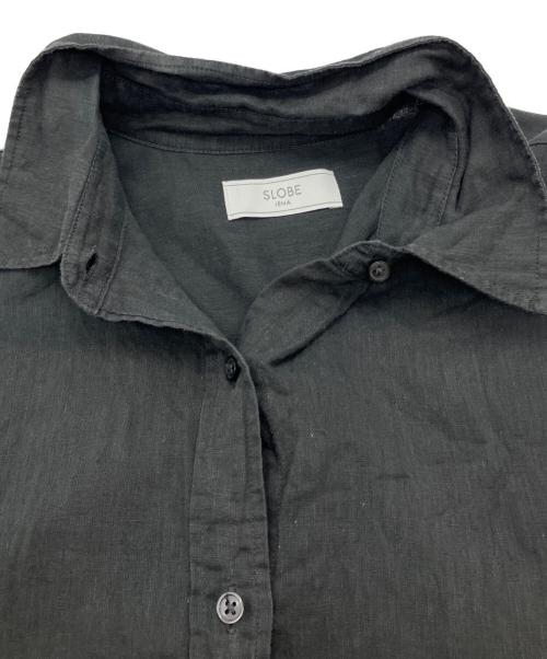 SLOBE IENA（スローブ イエナ）SLOBE IENA (スローブ イエナ) リネンコットンカシュクールシャツ ブラック サイズ:freeの古着・服飾アイテム