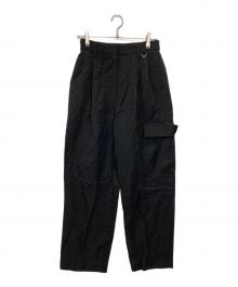 Con te（コンテ）の古着「カーゴタックワイドパンツ」｜ブラック