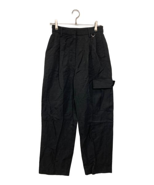 Con te（コンテ）Con te (コンテ) カーゴタックワイドパンツ ブラック サイズ:38の古着・服飾アイテム