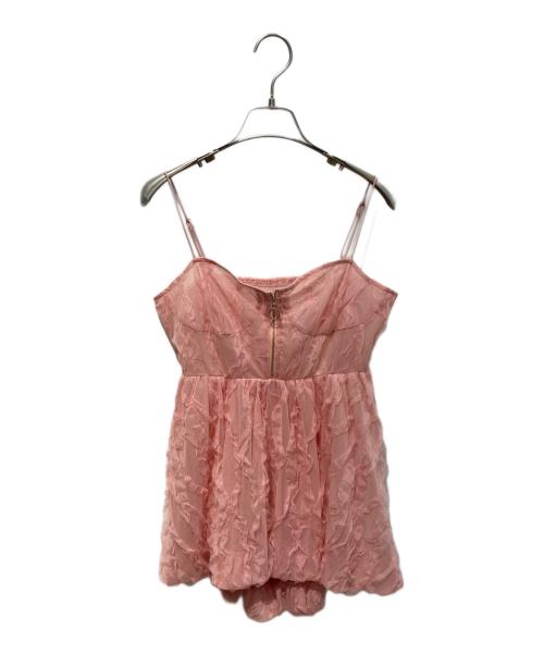 POPPY（ポピー）POPPY (ポピー) Wave tulle cami tunic ピンク サイズ:Freeの古着・服飾アイテム