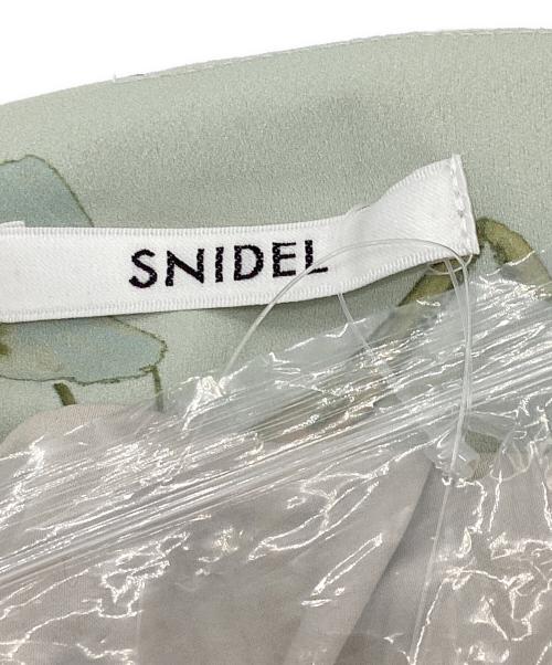 Snidel（スナイデル）Snidel (スナイデル) ダブルベルトプリントスカート グリーン サイズ:1の古着・服飾アイテム