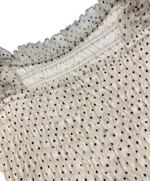 Treat Urself（トリートユアセルフ）Treat Urself (トリートユアセルフ) バレリーナドットチュールワンピース ベージュ サイズ:Freeの古着・服飾アイテム