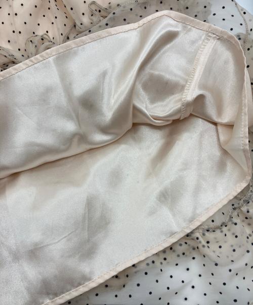 Treat Urself（トリートユアセルフ）Treat Urself (トリートユアセルフ) バレリーナドットチュールワンピース ベージュ サイズ:Freeの古着・服飾アイテム