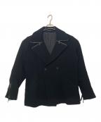 D.HYGENディーハイゲン）の古着「ハリスツイードワッシャーPコート」｜ブラック