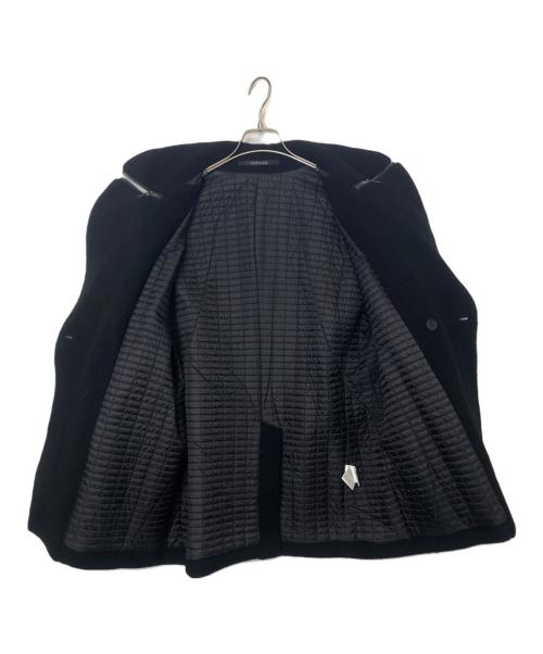 D.HYGEN（ディーハイゲン）D.HYGEN (ディーハイゲン) ハリスツイードワッシャーPコート ブラック サイズ:2 未使用品の古着・服飾アイテム