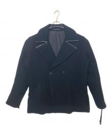 D.HYGEN（ディーハイゲン）の古着「ハリスツイードワッシャーPコート」｜ブラック