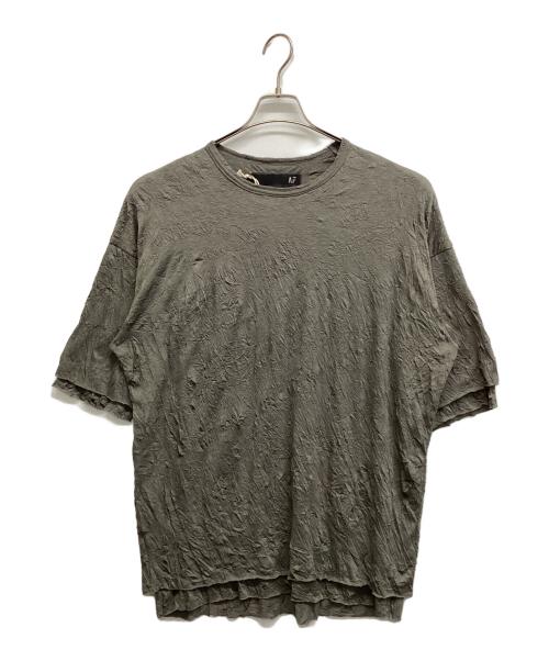 A.F ARTEFACT（エーエフ アーティファクト）A.F ARTEFACT (エーエフ アーティファクト) ガーゼワッシャーオーバーサイズTee ライトグレー サイズ:2 未使用品の古着・服飾アイテム