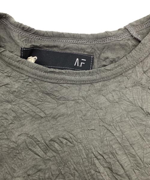 A.F ARTEFACT（エーエフ アーティファクト）A.F ARTEFACT (エーエフ アーティファクト) ガーゼワッシャーオーバーサイズTee ライトグレー サイズ:2 未使用品の古着・服飾アイテム